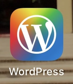 WordPress App Icon in Regenbogenfarben