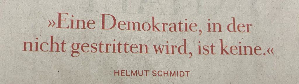 Helmut Schmidt Zutat zur Demokratie