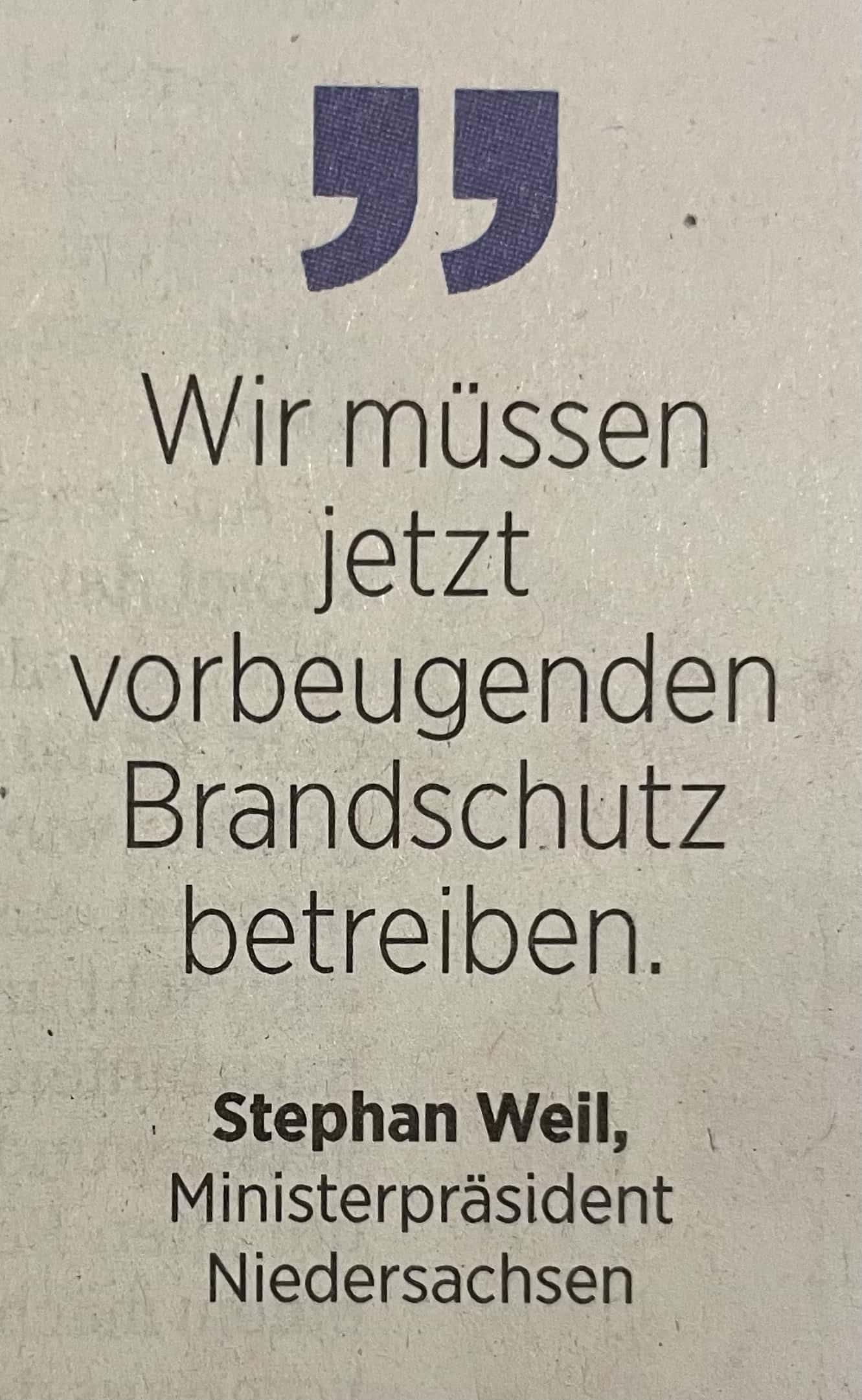 Zitat Ministerpräsident Stephan Weil