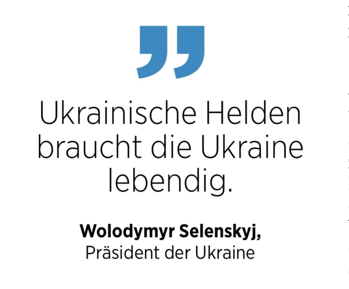 Präsident Selenskyj über ukrainische Helden