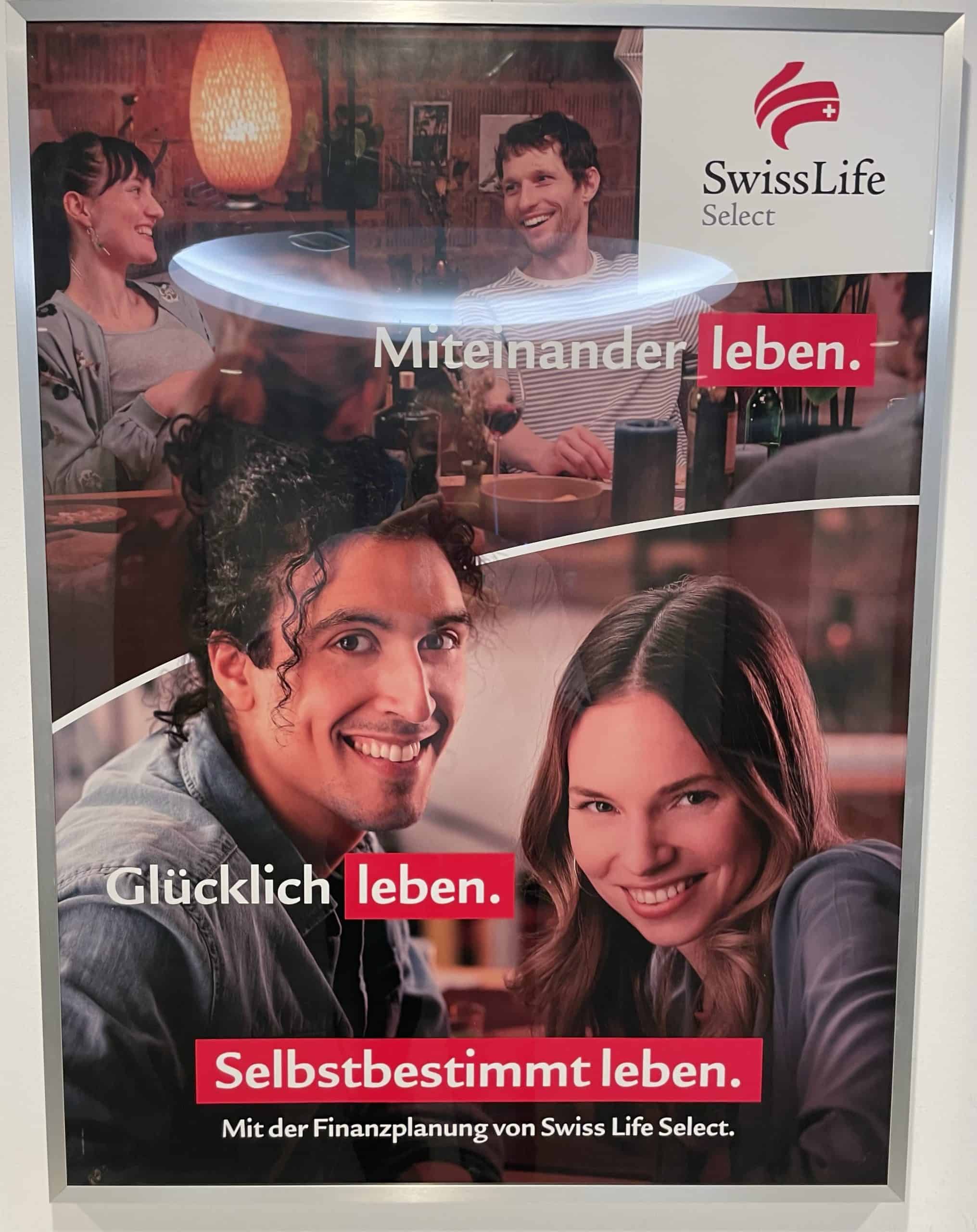 Kampagionplakat von Swiss Life Select