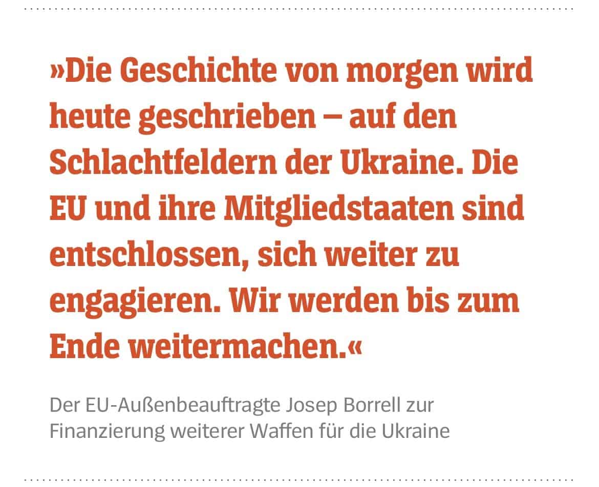 Zitat des EU-Außenbeauftragten zum Ukrainekrieg