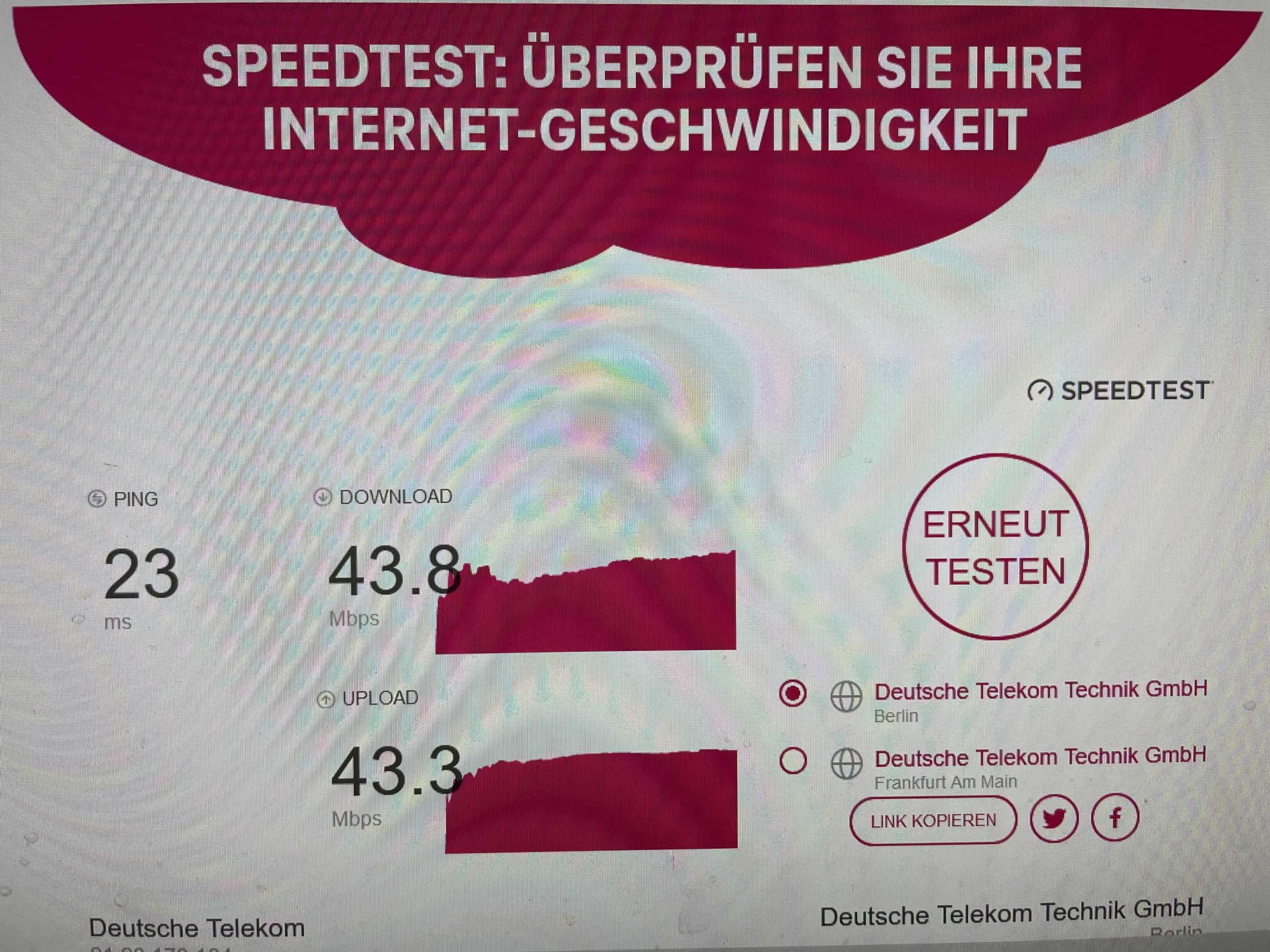 Speedtest der Telekom