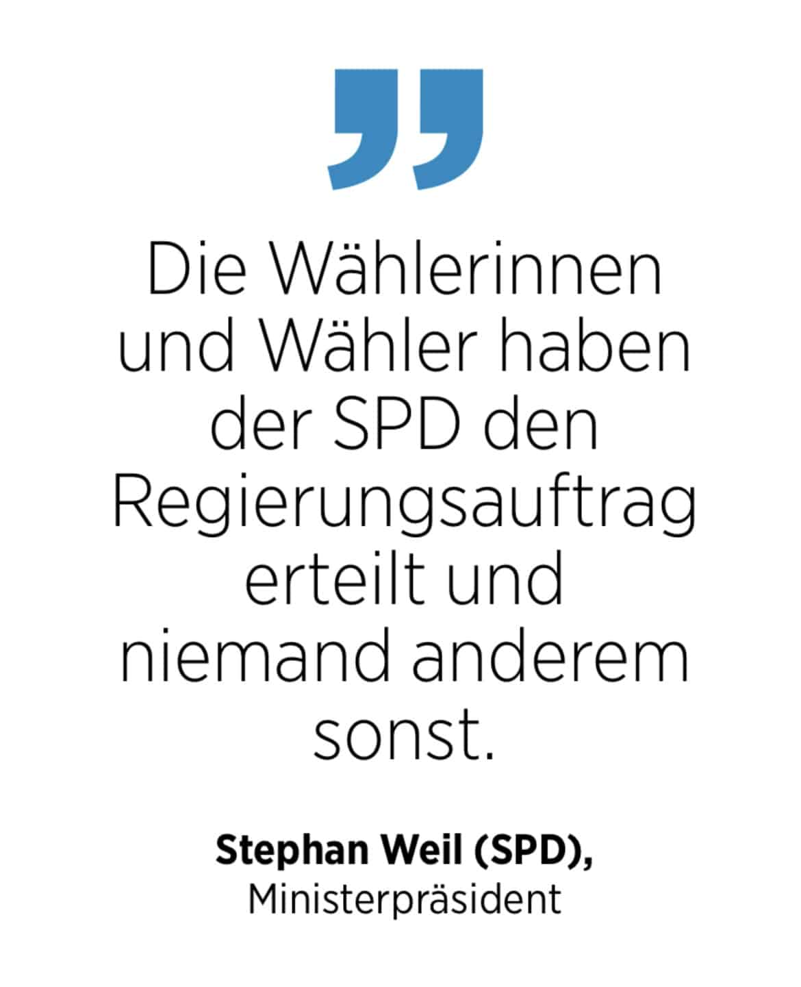 Zitat von Stephan Weil zum Ausgang der Niedersachsenwahl