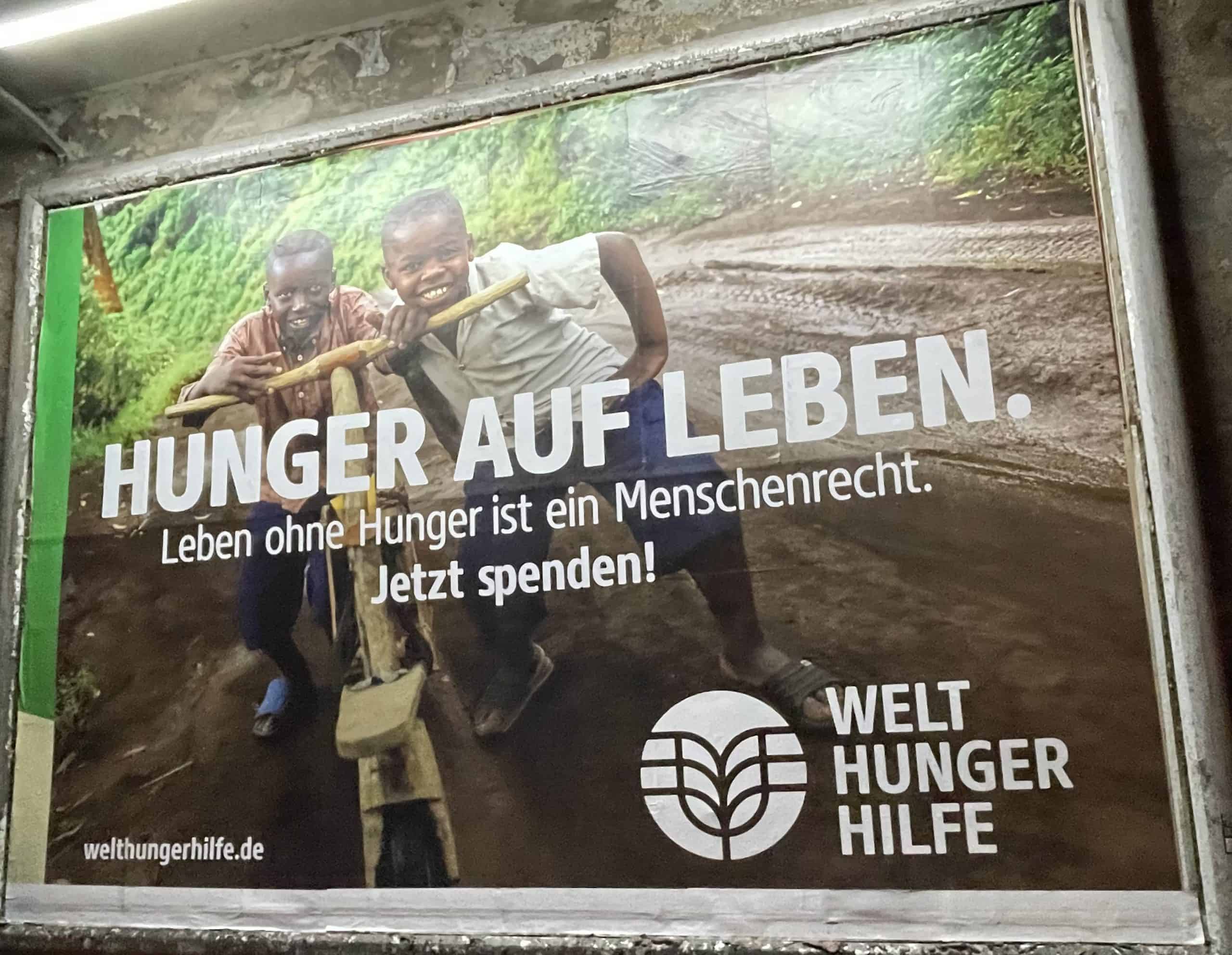Plakat für die Welthungerhilfe