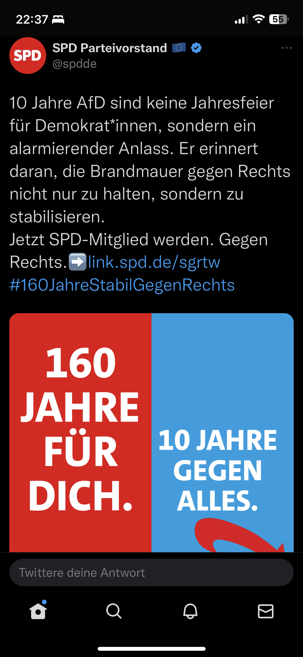 SPD Mahnung vor 10 Jahre AfD