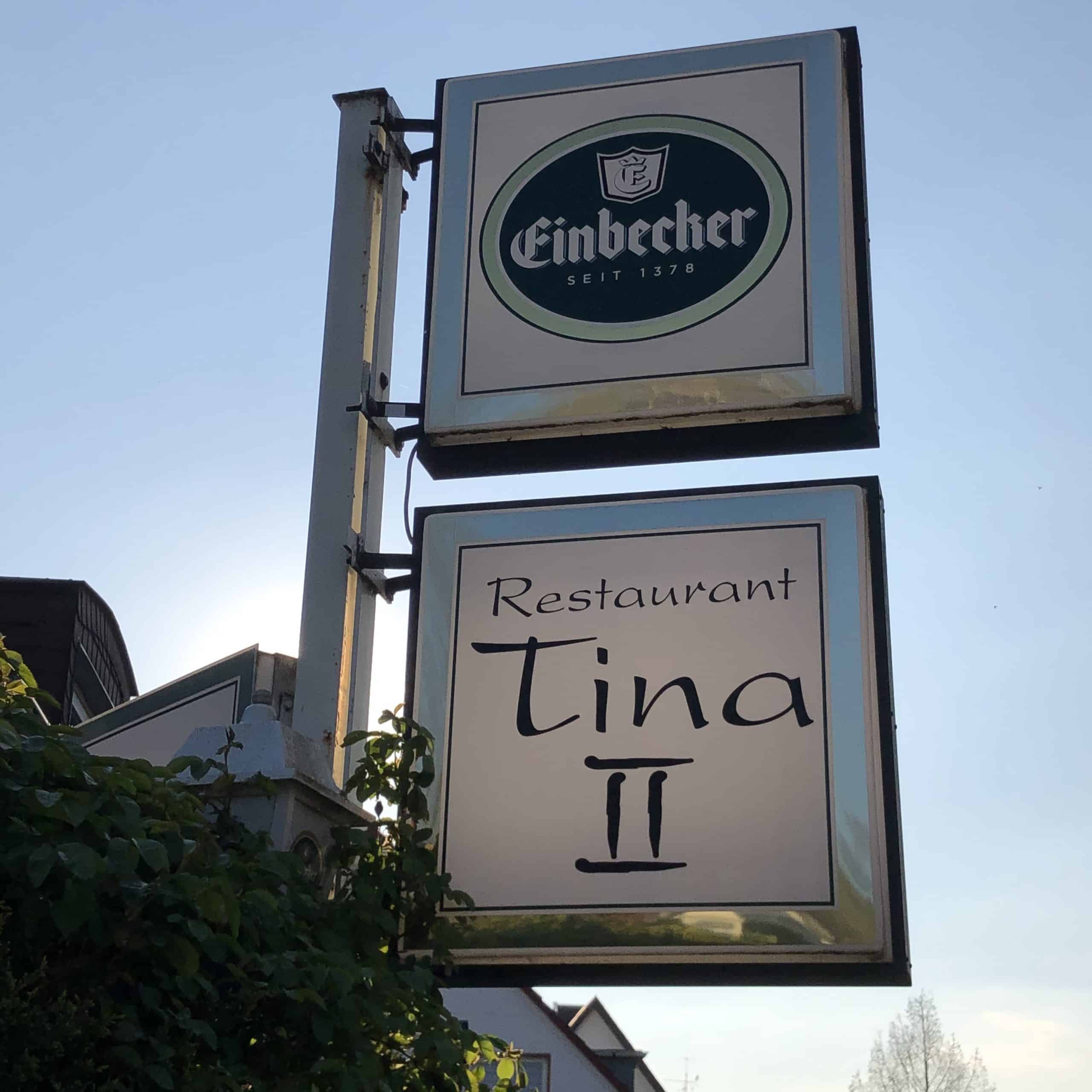 Restaurant Tina II Schild