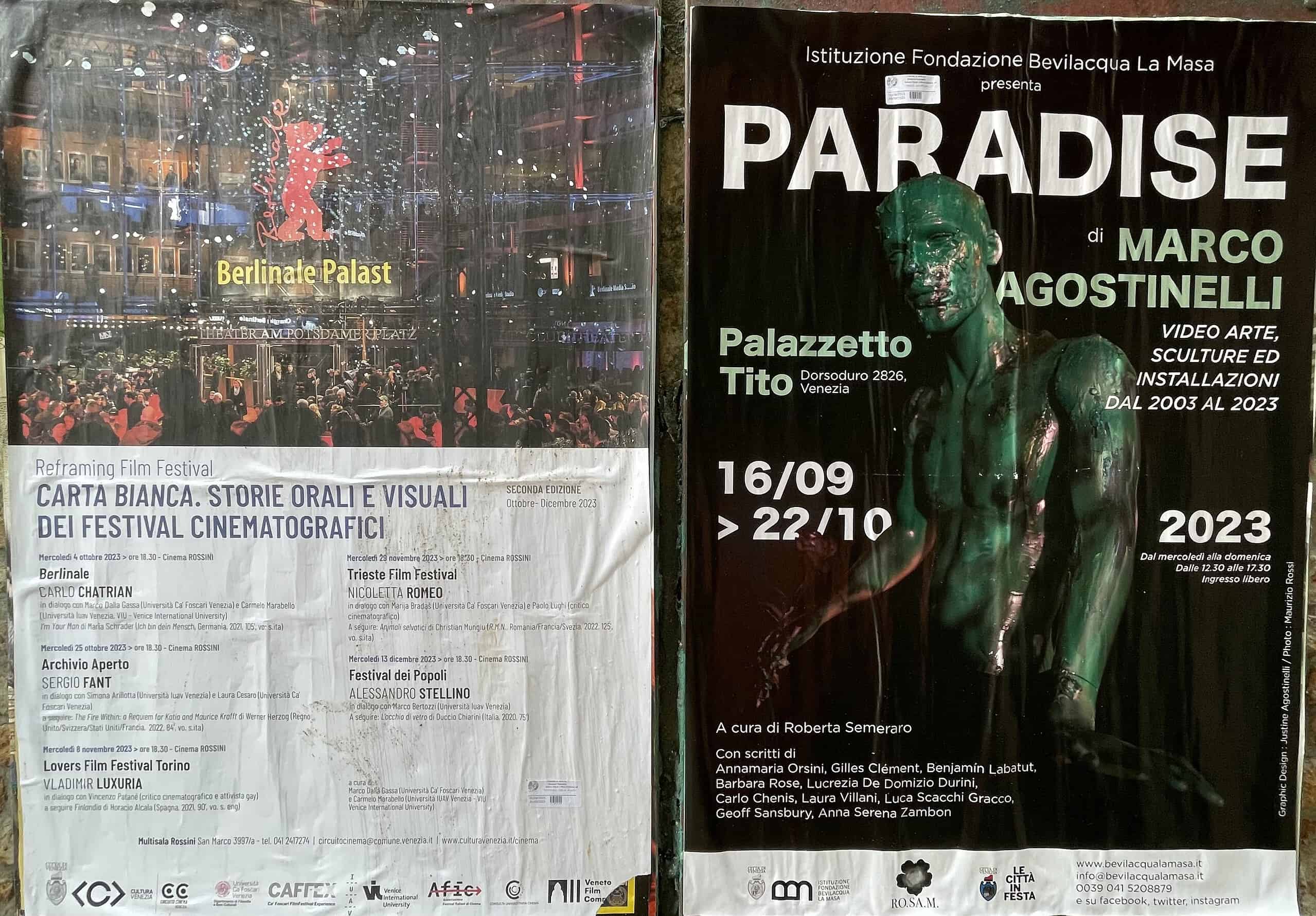 2 Kulturplakate zum Filmfestival und zu Vieokunst.
