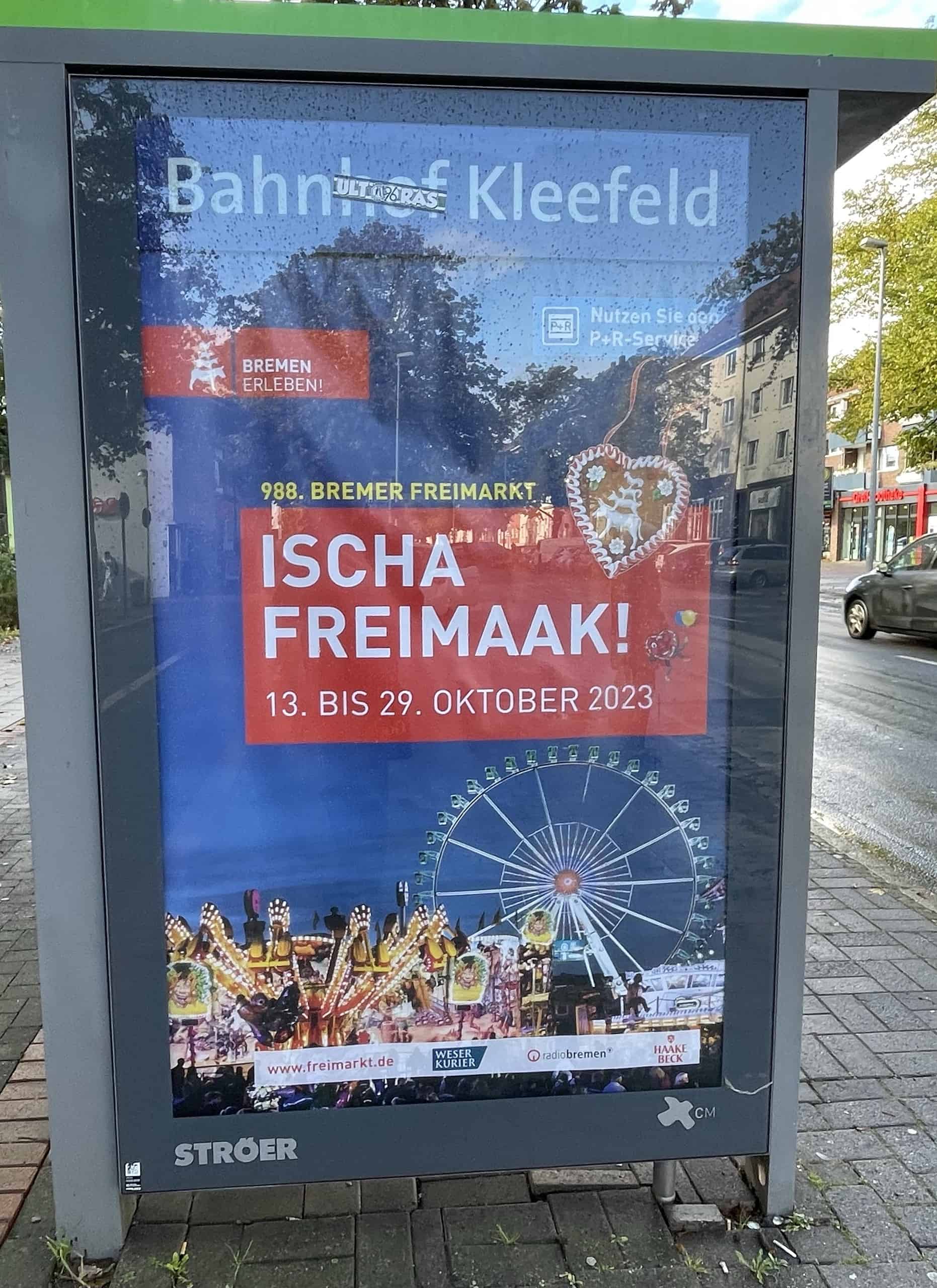 Reklame für den Bremer Freimarkt.