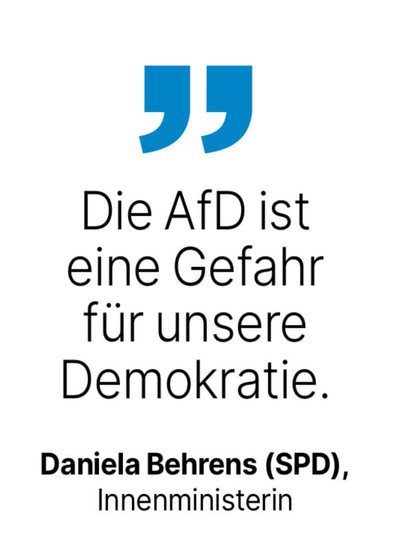 Daniela Behrens (SPD),
Innenministerin: Die AfD ist eine Gefahr für unsere Demokratie.