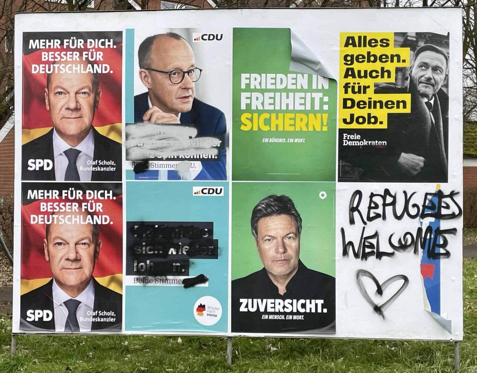 Auch 5er Oarteienplakat mi gleichen Überschreibungen wie das vorherige Bild.