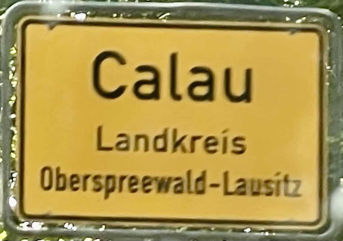 Ortseingangsschild von Calau