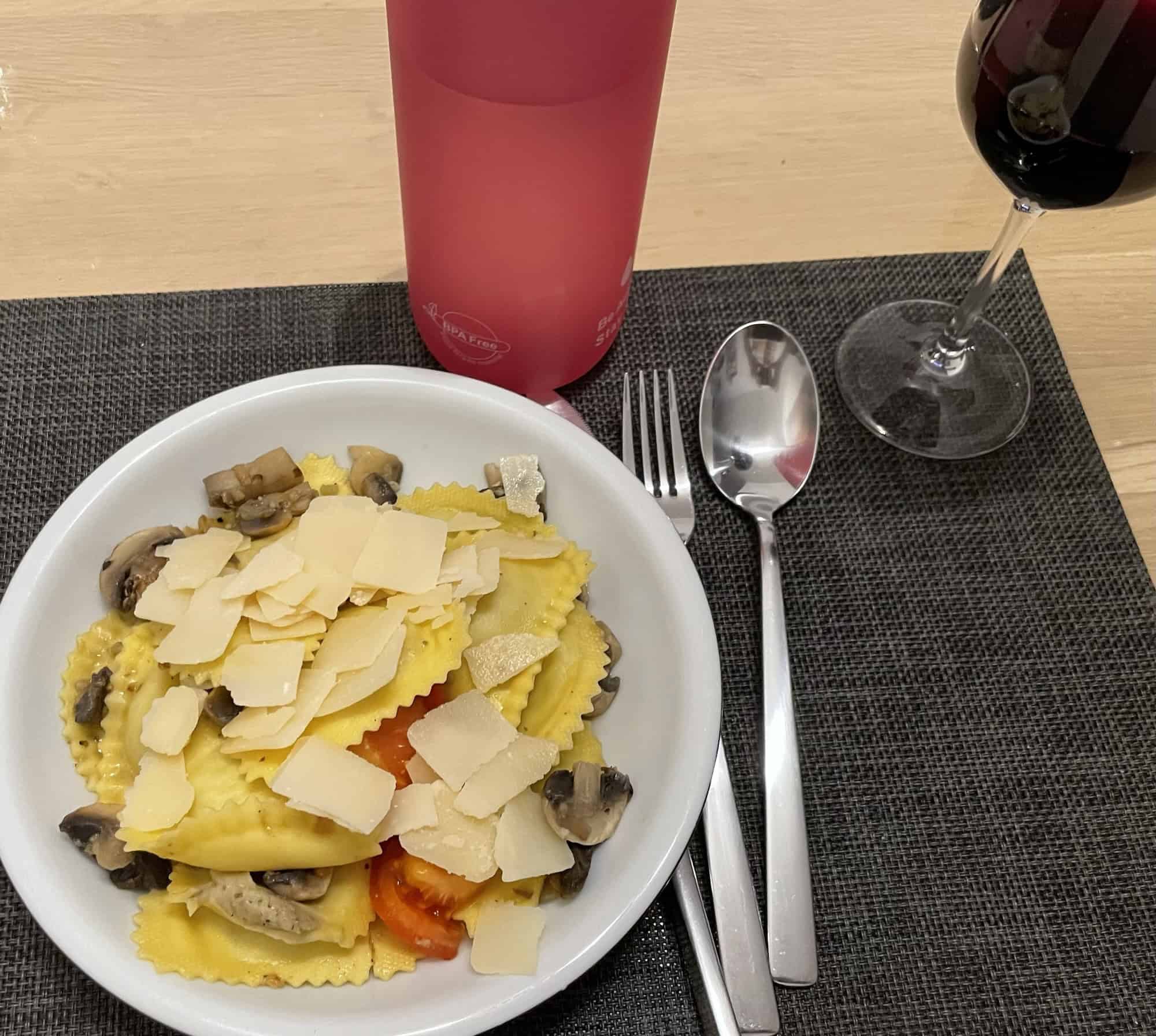 Teigtaschen an Chamignons