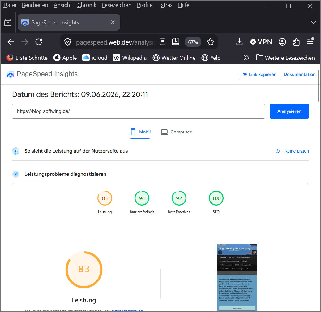 Nicht alle Kreise grün bei PageSpeed Insights bei Lighthouse und so etwas zu tun.